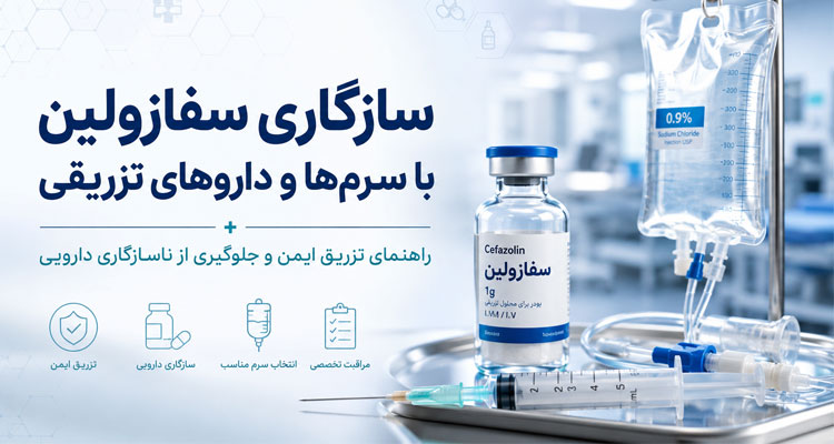 امپول سفازولین با چه سرمی تزریق شود؟